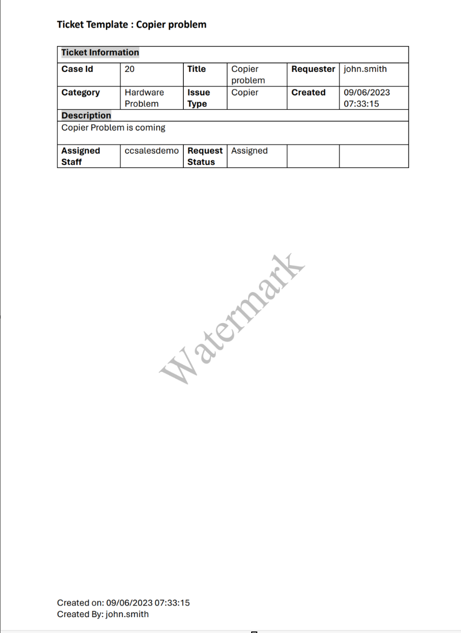 sample microsoft output document