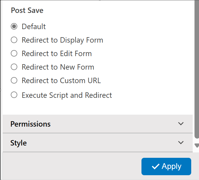 Submit button settings 2