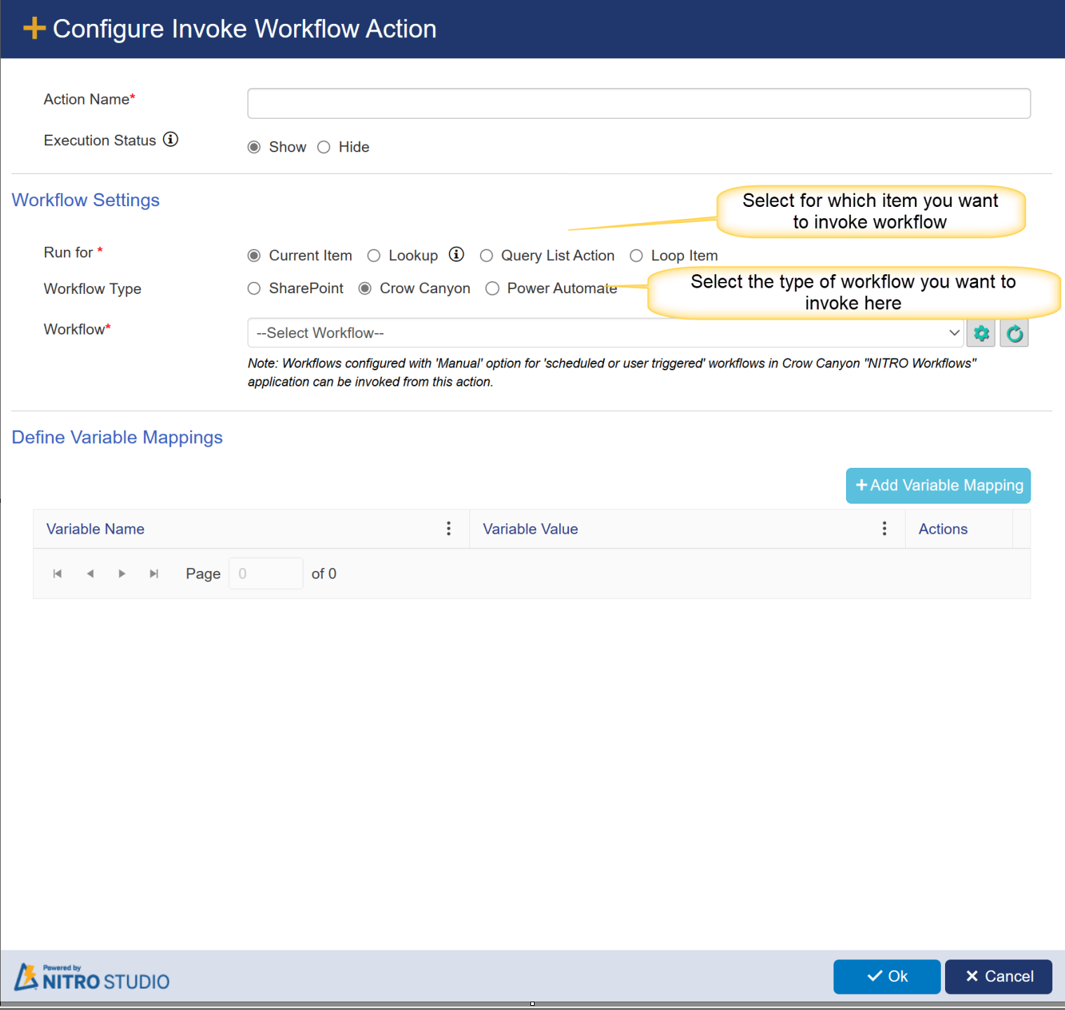 CA Invoke workflow in designer