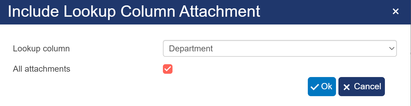 All attachment of Lookup