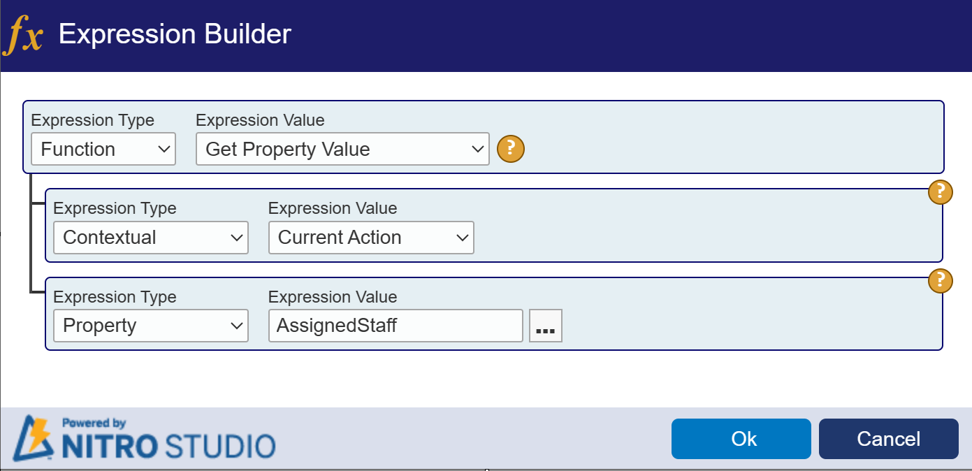 Query list variable with expression Builder