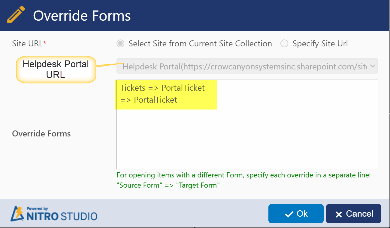 Override forms