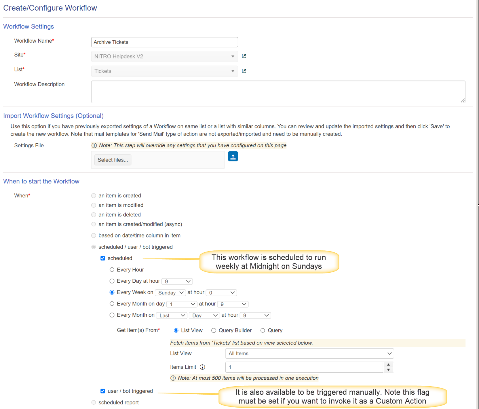 Ca Usecase 2 Workflow setting