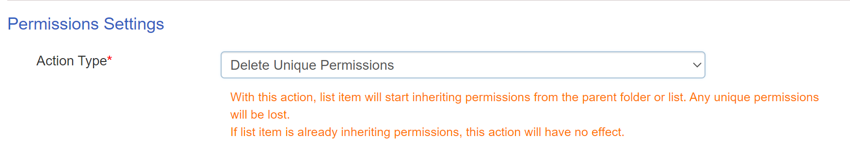 Delete unique permissions