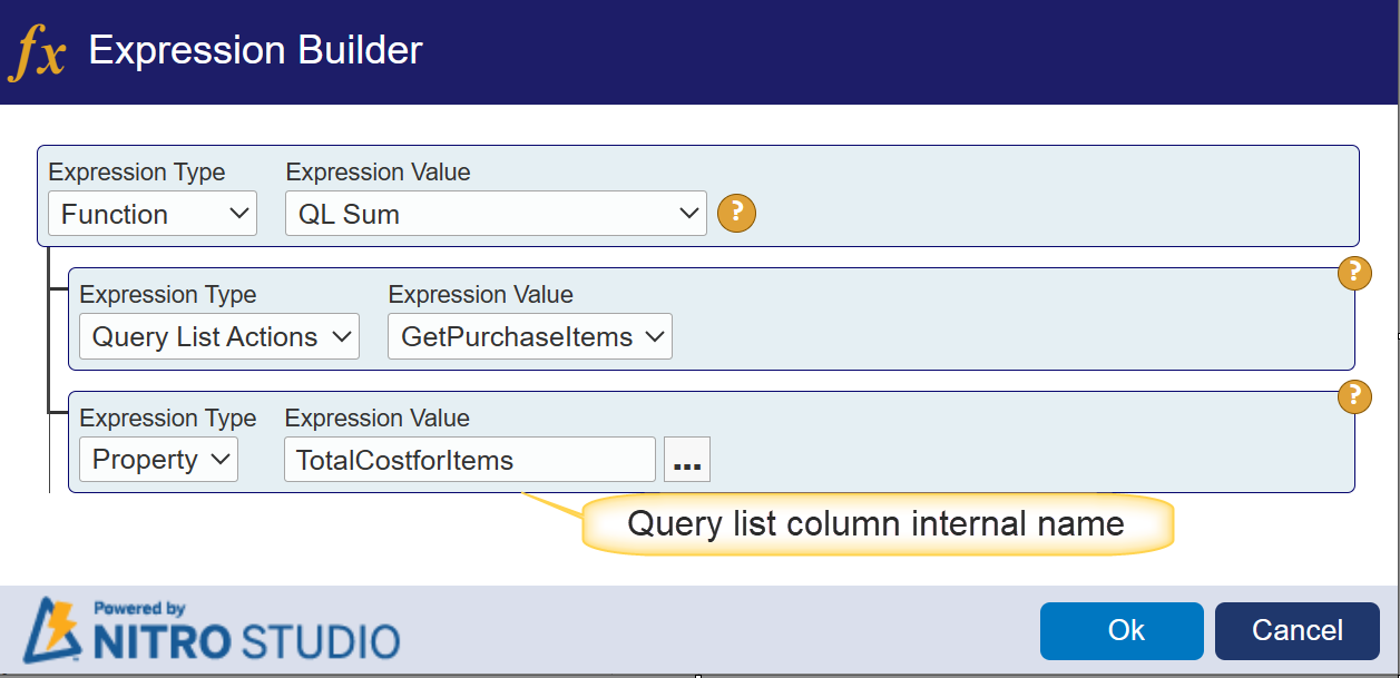 Column mapping expression builder usecase2