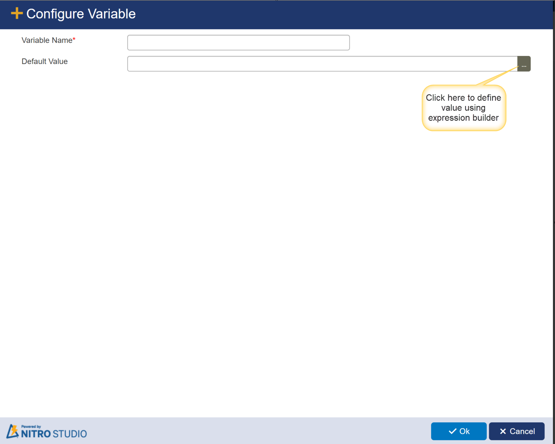 Define variable value in CA