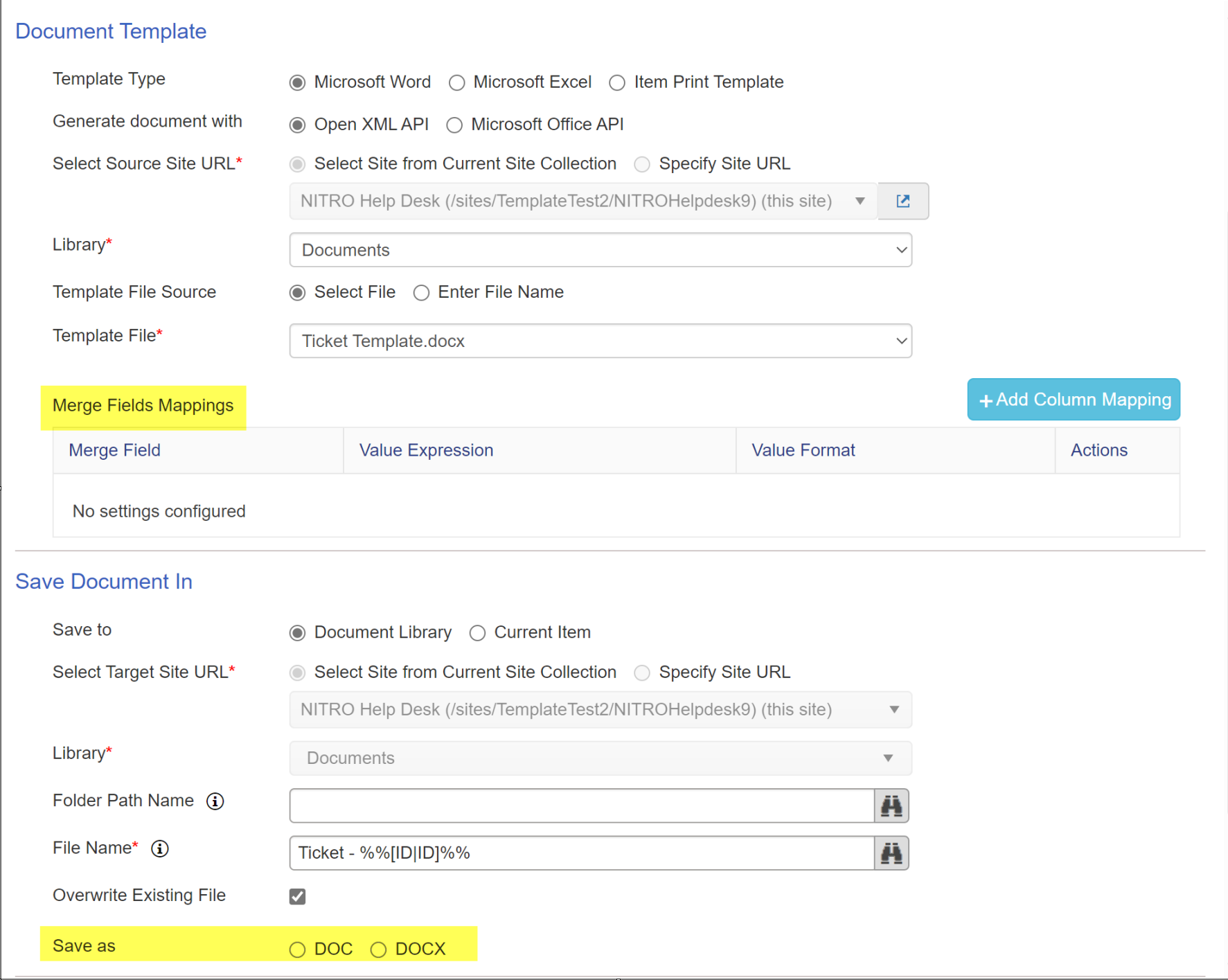 Open XML API