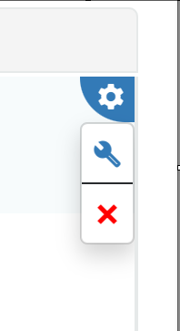 Blue wrench icon in list search