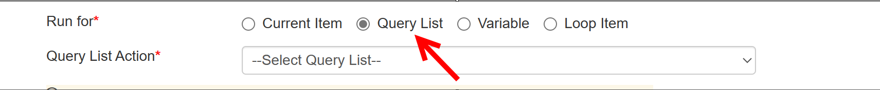 query list