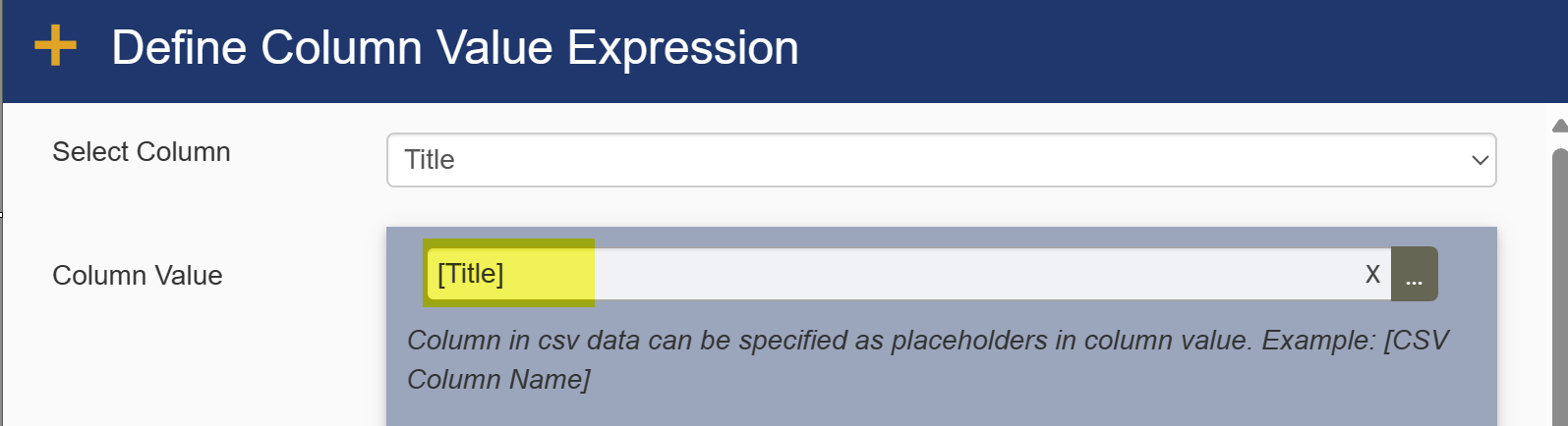 CA parse csv column mapping