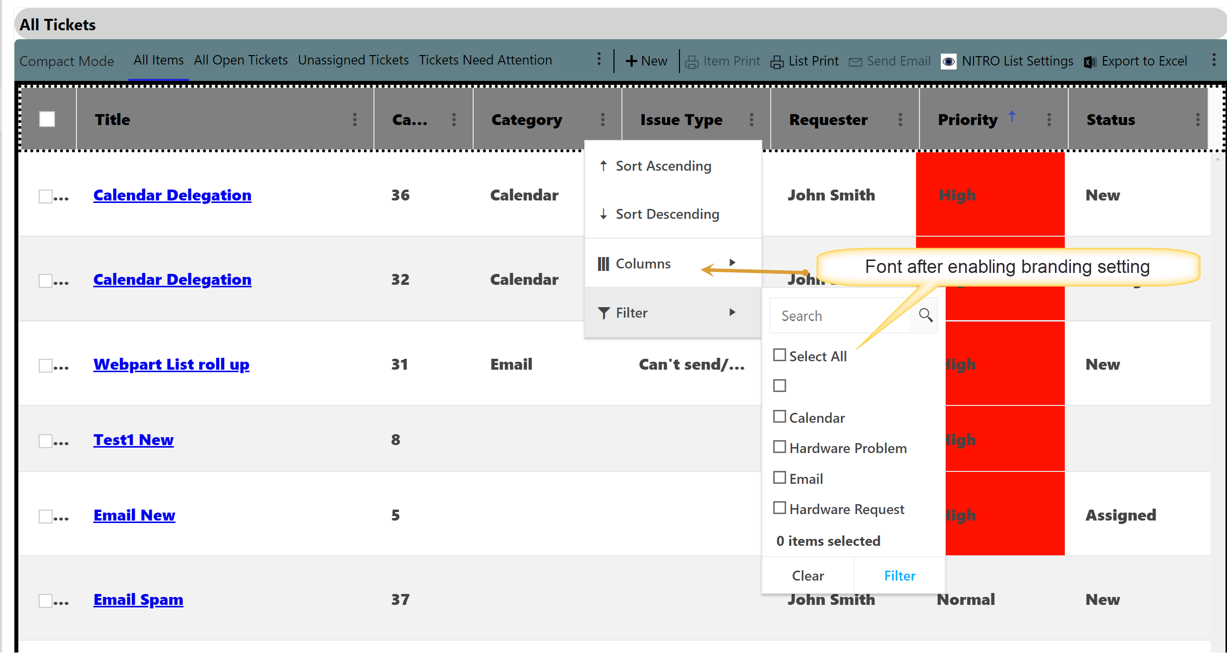 List view advanced setting 32