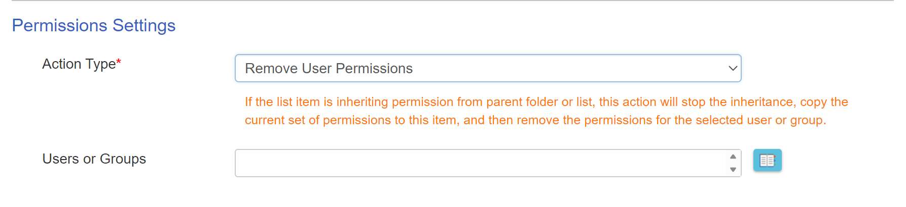 Remove user permission