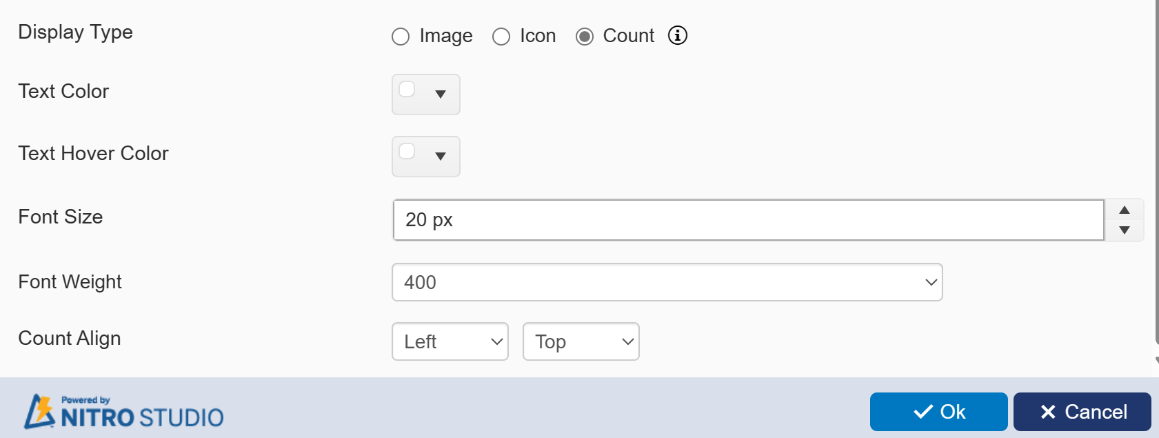 Count tile in List view