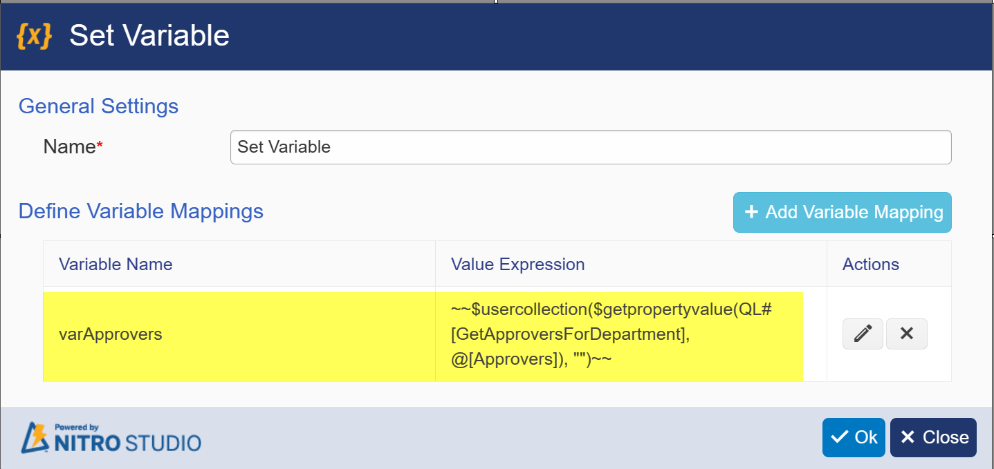 Set Variable action usecase4