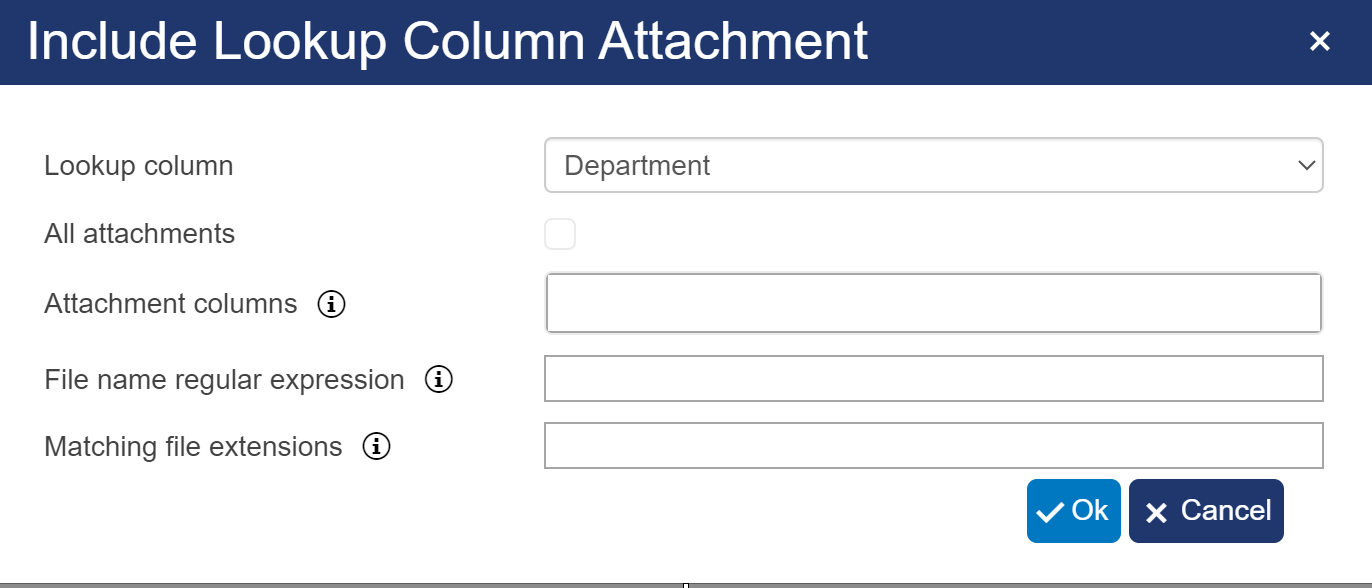 Lookup column Attachment