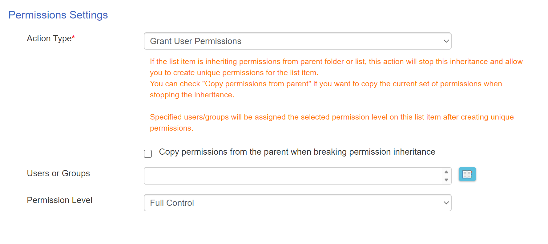 Grant User Permission