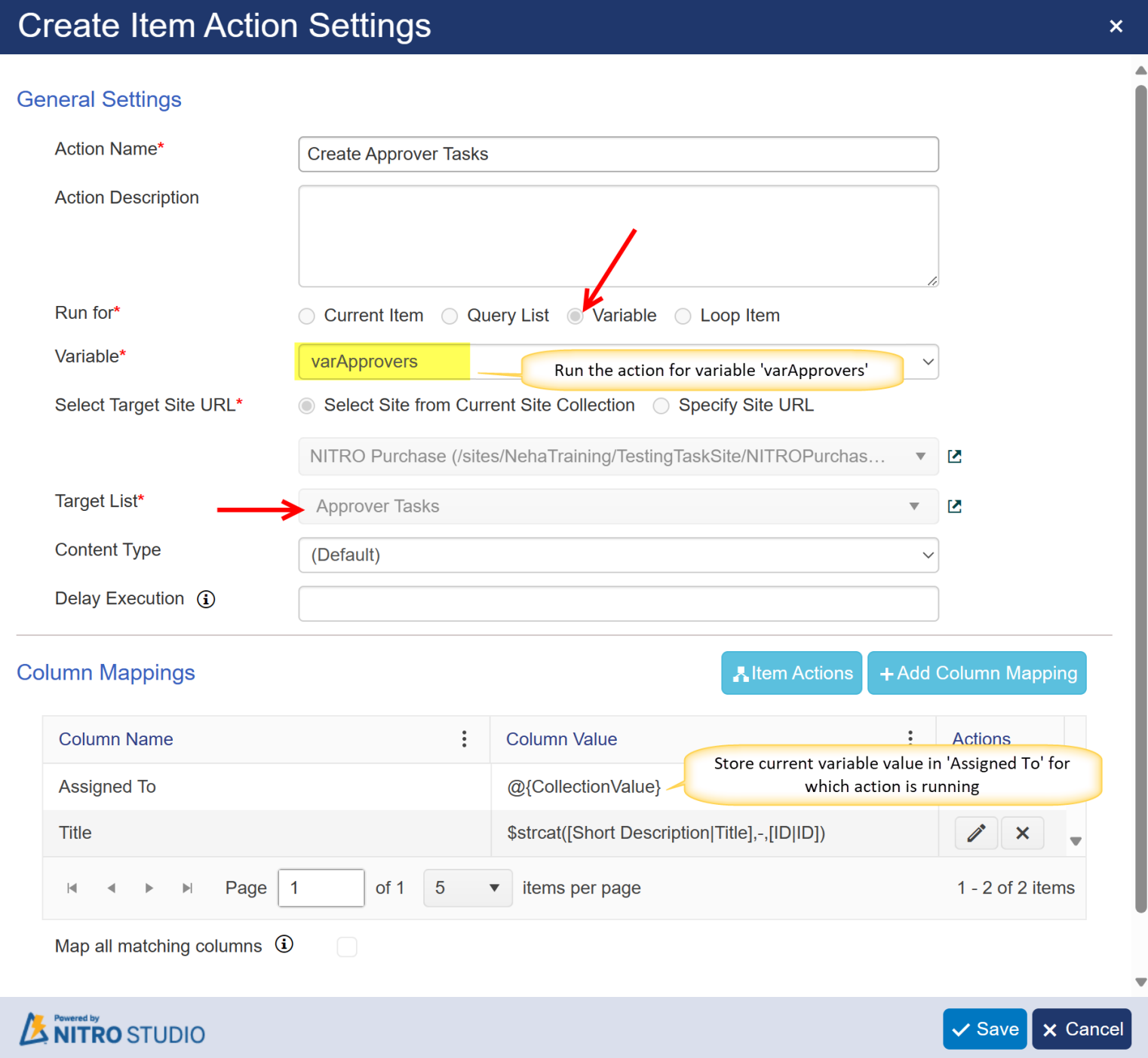 Create Approver task action usecase4